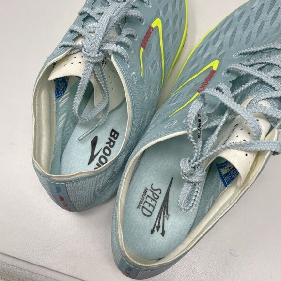 Brooks ELMN8 7 Running Track Spikes Unisex Mens 13 Blue Track & Field New - Picture 10 of 11